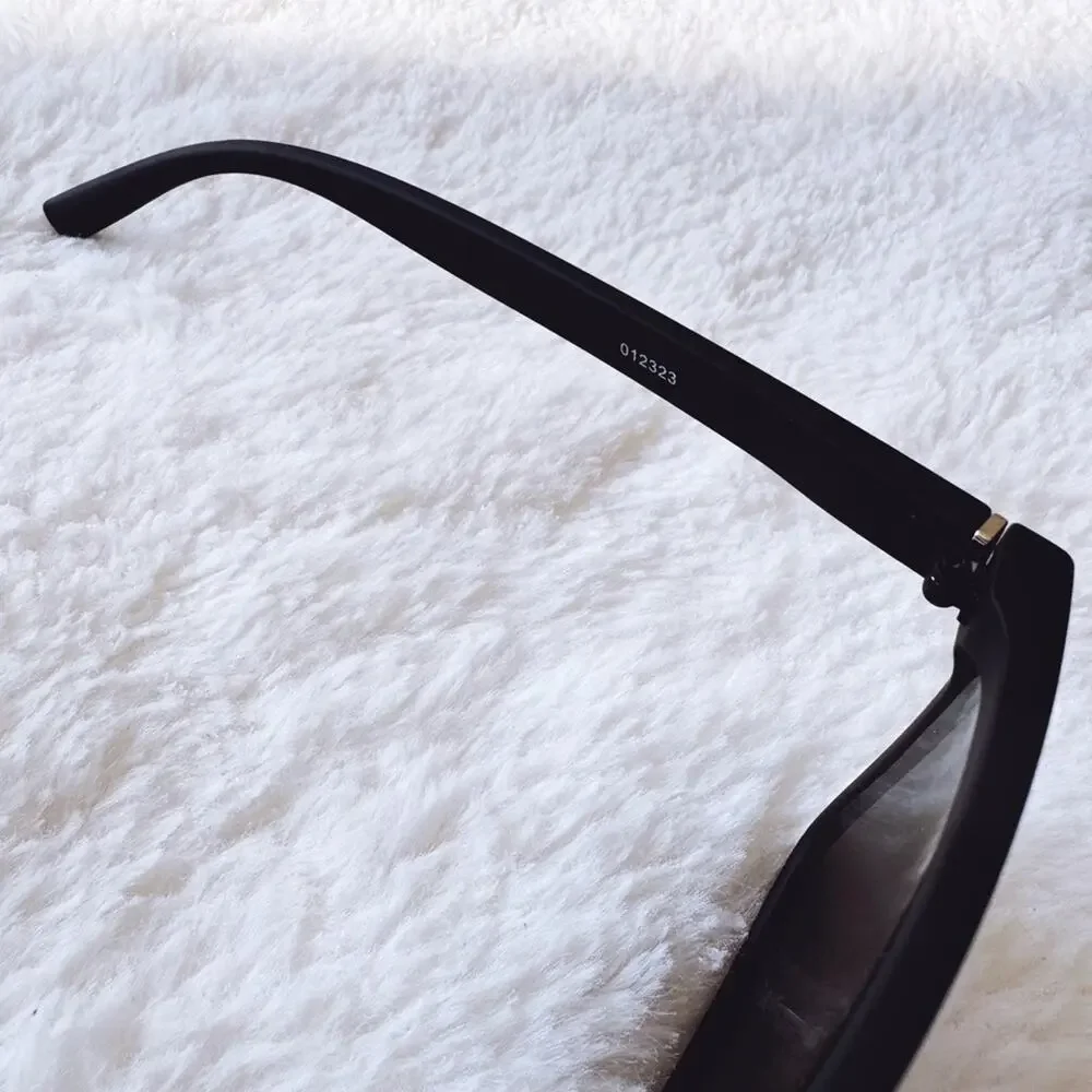 Otto Black Angular Frame Sunglasses